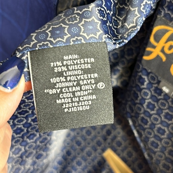 Johnny Bigg Marine Check 2B Suit Jacket Big & Tall Men's Size 48R NWT - Picture 6 of 7